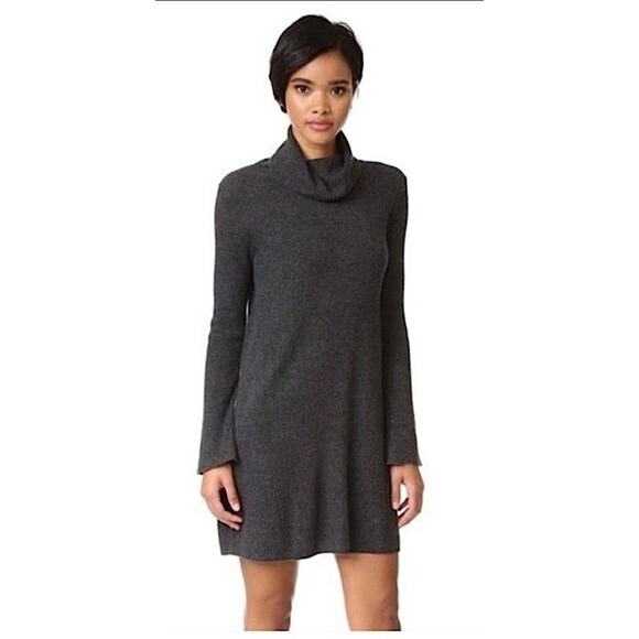 Madewell Bell-sleeve Turtleneck Sweater-Dress Gray | XS - Picture 2 of 7